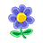 Ticker s markerom plavi-cvijet