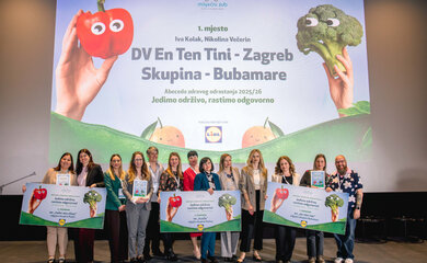 Više od 3.000 djece u 150 odgojnih skupina sudjelovalo u projektu Lidla Hrvatska i Mliječnog Zuba - Jedimo održivo, rastimo odgovorno